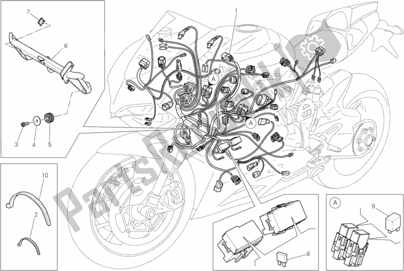 Wszystkie części do Wi? Zka Przewodów Ducati Superbike 1199 Panigale S ABS Brasil 2014